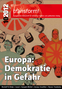 Titelbild von transform! Europäische Zeitschrift für kritisches Denken und politischen Dialog 10/2012